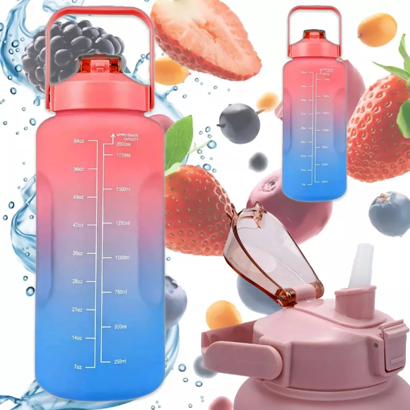 Extralink Motivačná fľaša, 2000 ml, Červeno-modrá, BUT-994