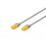 Sieťový kábel Digitus CAT 6A U/UTP patch kábel RJ-45 Cat6a 3 m sivý
