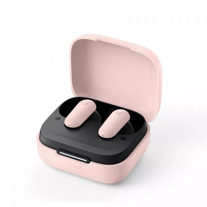 Headset Anker P30i bezdrôtový in-ear headset na hovory a hudbu, USB Type-C, Bluetooth, svetloružová