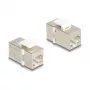 Delock 90637 Keystone modul RJ45 zásuvka na RJ45 zásuvku, Cat.6 FTP, strieborná/biela
