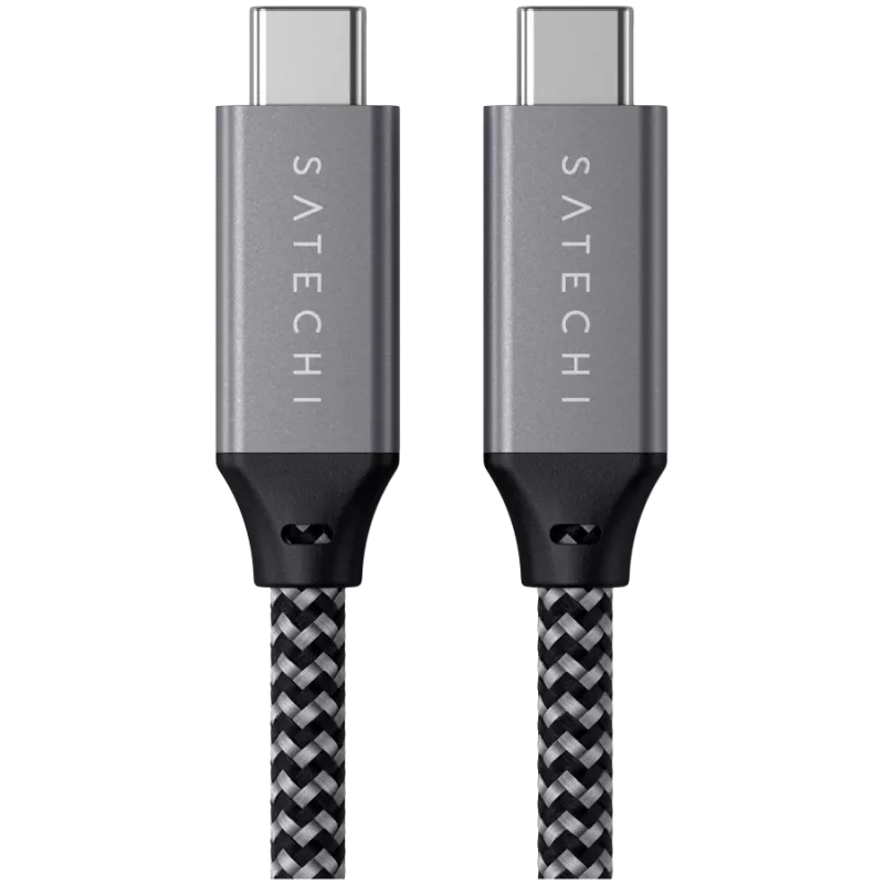 USB kábel Satechi ST-U4C25M USB4 Gen 3x2 0,25 m čierny sivý