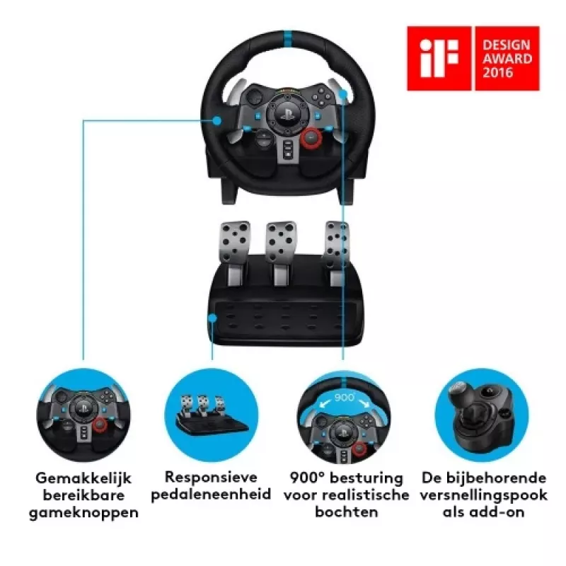 Logitech Driving Force G29 - sada volantu a pedálov - káblová - pre Sony PlayStation 3, Sony PlayStation 4