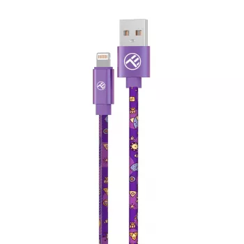 Kábel USB na Lightning Tellur TLL155601 1 m, 3A, fialový
