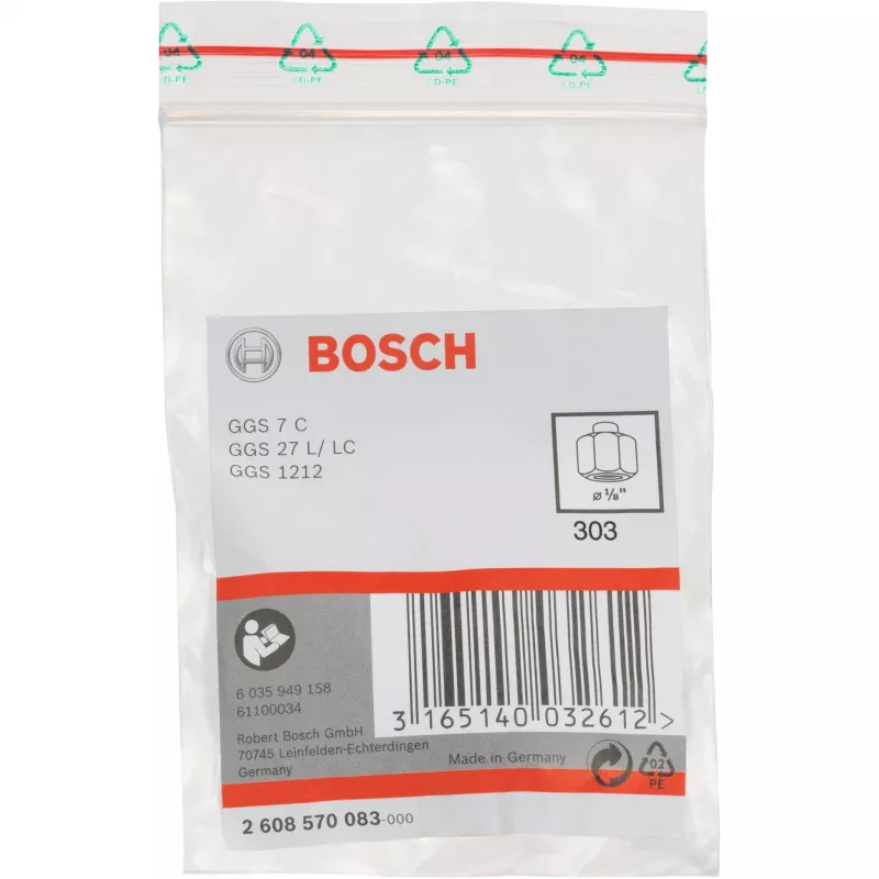 Upínacia klieština Bosch 2608570083 1/8 palca s upínacou maticou