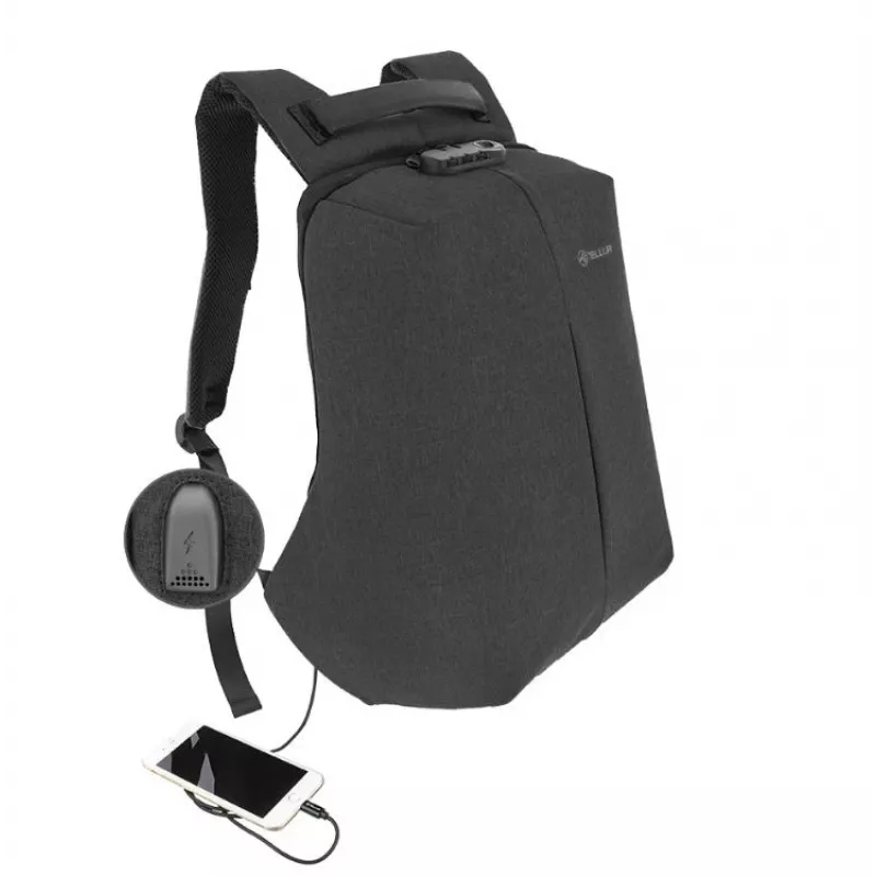 Batoh Tellur Notebook 15.6 Antitheft s USB portom, čierny