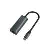 SAVIO adaptér USB-C 3.1 Gen.1 (M) na RJ-45 Gigabit Ethernet (F), 1000 Mbps, AK-56, sivý