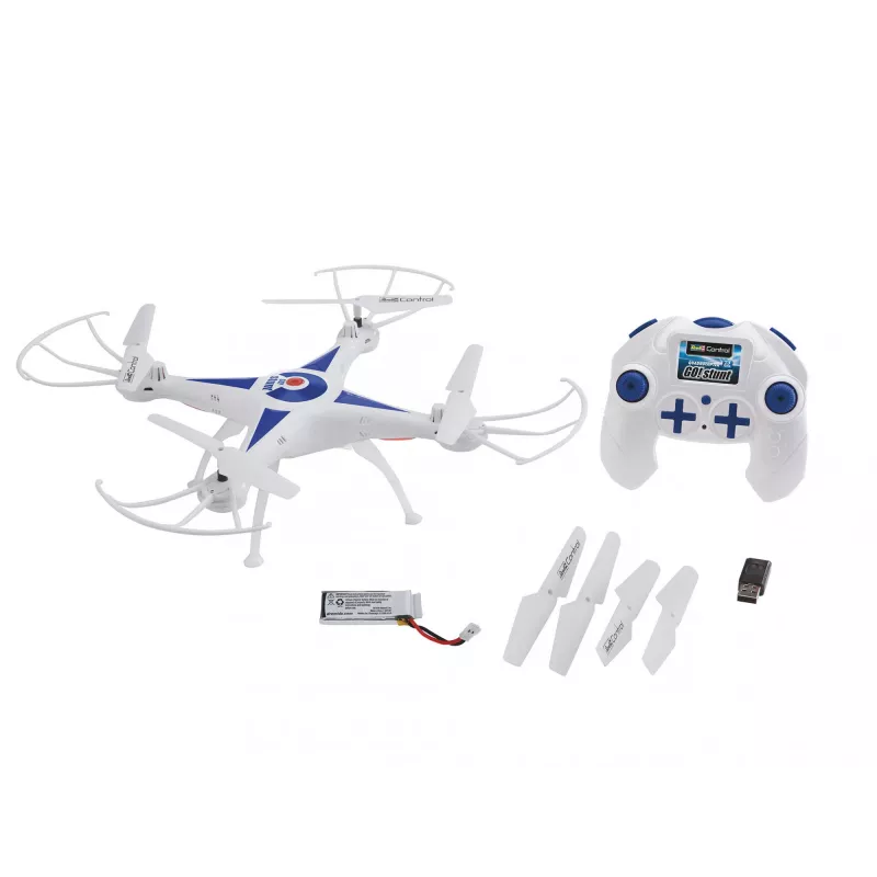 Revell GO STUNT 4 rotory quadkoptéra 380 mAh modrá, biela