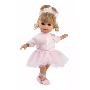 Bábika Llorens Elena Ballerina výška 35 mm textil a vinyl béžová ružová biela odporúčané od 3+