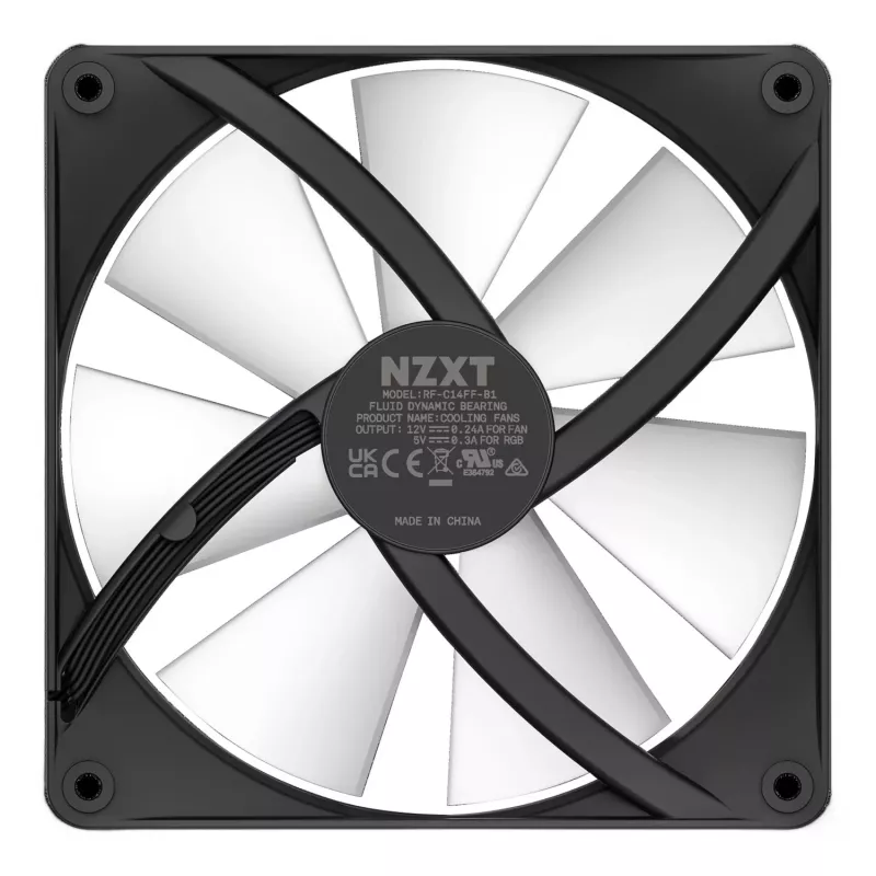 NZXT F140 RGB Core 140 mm ventilátor do skrine - čierny