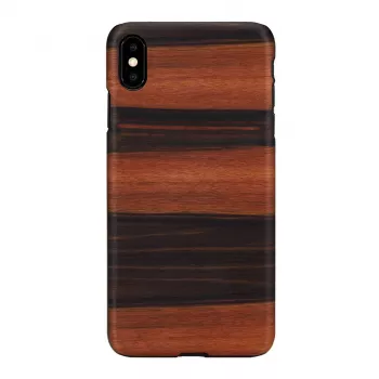 Puzdro na smartphone man and wood pre iPhone XS Max – ebenovočierne, ochranné zadné krytie z tvrdého plastu