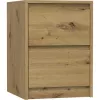 Topeshop K2 ARTISAN nočný stolík/nočný stolík 2 zásuvky dub