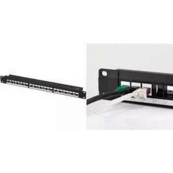 LogiLink Keystone patch panel 48,30cm (19), 24 modulov, prázdny, čierny 1HE (NK4065)