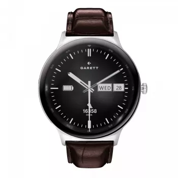 Smartwatch Garett Quantum — nerezová oceľ strieborná