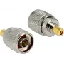 Delock 88869 RF adaptér, N samec na SMB samec, niklovaný, strieborný