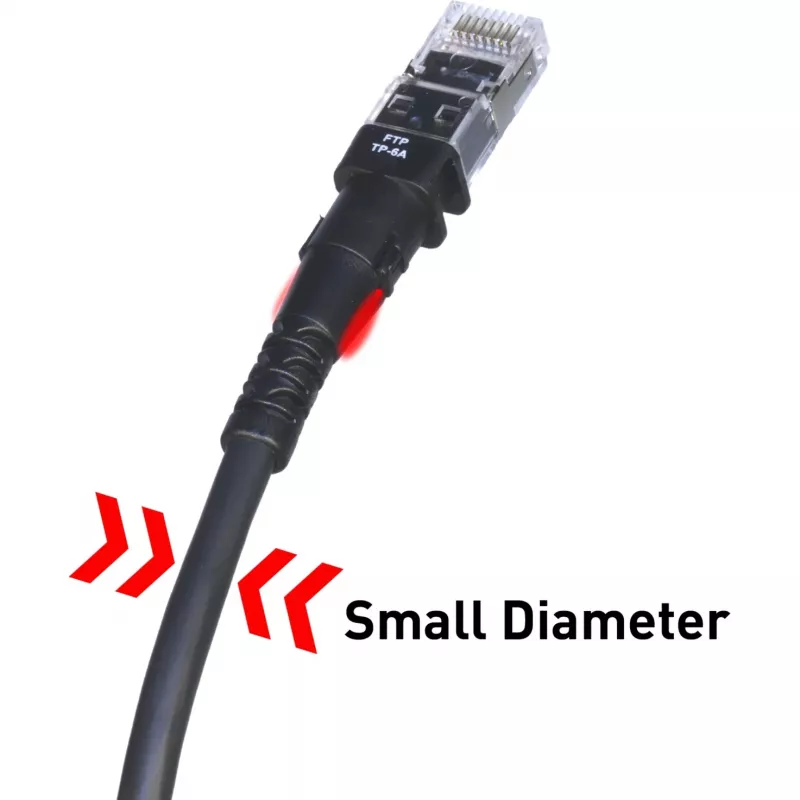 Sieťový kábel PatchSee TP-6A-F/5 čierny 1,5 m Cat6a F/FTP