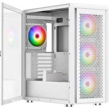 PC skriňa Silentware Air 100 White — Mid-Tower kompatibilná s ATX, biely povrch