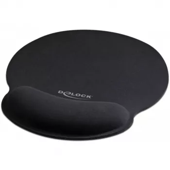 Delock ergonomická podložka pod myš s opierkou zápästia čierna 252x227 mm