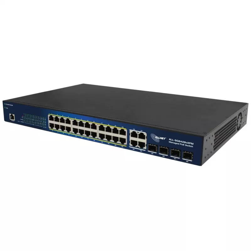Managed switch ALLNET ALL-SG8428V2PM 24 portov Gigabit Ethernet PoE