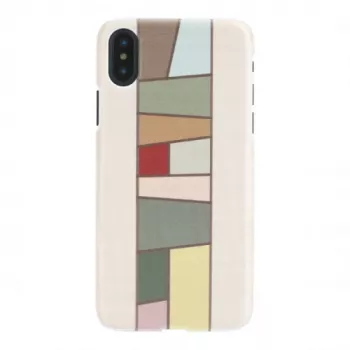 Puzdro na smartphone man and wood pre iPhone X/XS — biela