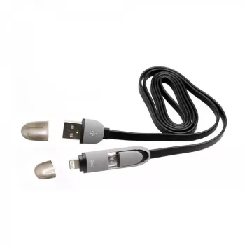 Kábel USB-A konektor samec na Micro-USB + 8-pin iPhone konektor samec SBOX 1 m čierny