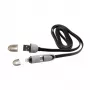 Kábel USB-A konektor samec na Micro-USB + 8-pin iPhone konektor samec SBOX 1 m čierny