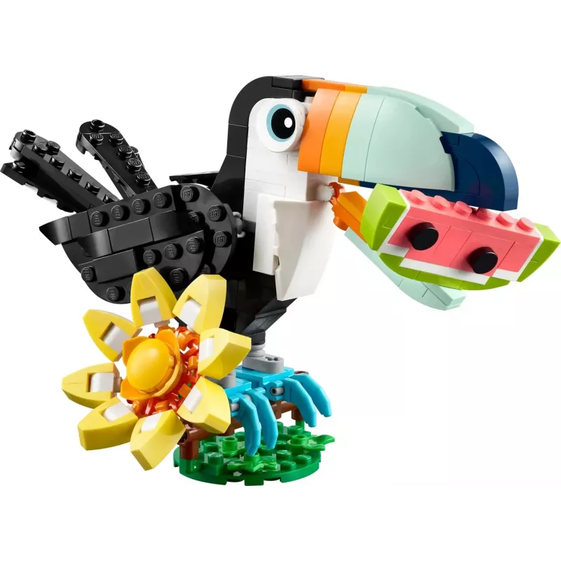 Stavebná hračka LEGO Creator 3-in-1 Divé zvieratá tropický tukan set 31173