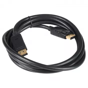 Akyga AK-AV-10 DisplayPort kábel, konektor samec/samec, pozlátené konektory, 1,8 m, čierny