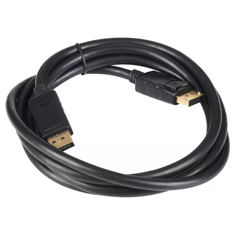 Akyga AK-AV-10 DisplayPort kábel, konektor samec/samec, pozlátené konektory, 1,8 m, čierny