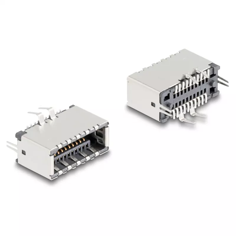 DeLOCK 67193 káblový konektor USB Type-E čierny strieborný samica