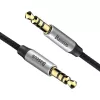 Baseus Yiven audio kábel 3,5-mm jack konektor M30 1,5 m strieborný + čierny