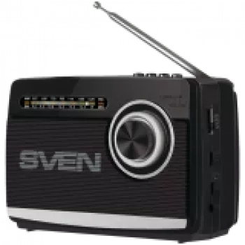 Reproduktor SVEN SRP-155, čierny (3W, Bluetooth, FM/AM/SW, USB, microSD, baterka, akumulátor)