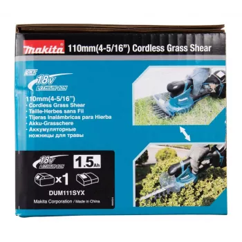 Makita DUM111SYX akumulátorové nožnice na trávu 2 v 1, 18 V