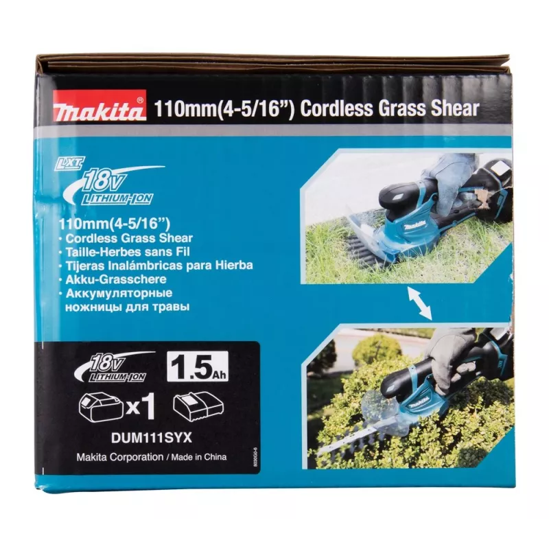 Makita DUM111SYX akumulátorové nožnice na trávu 2 v 1, 18 V