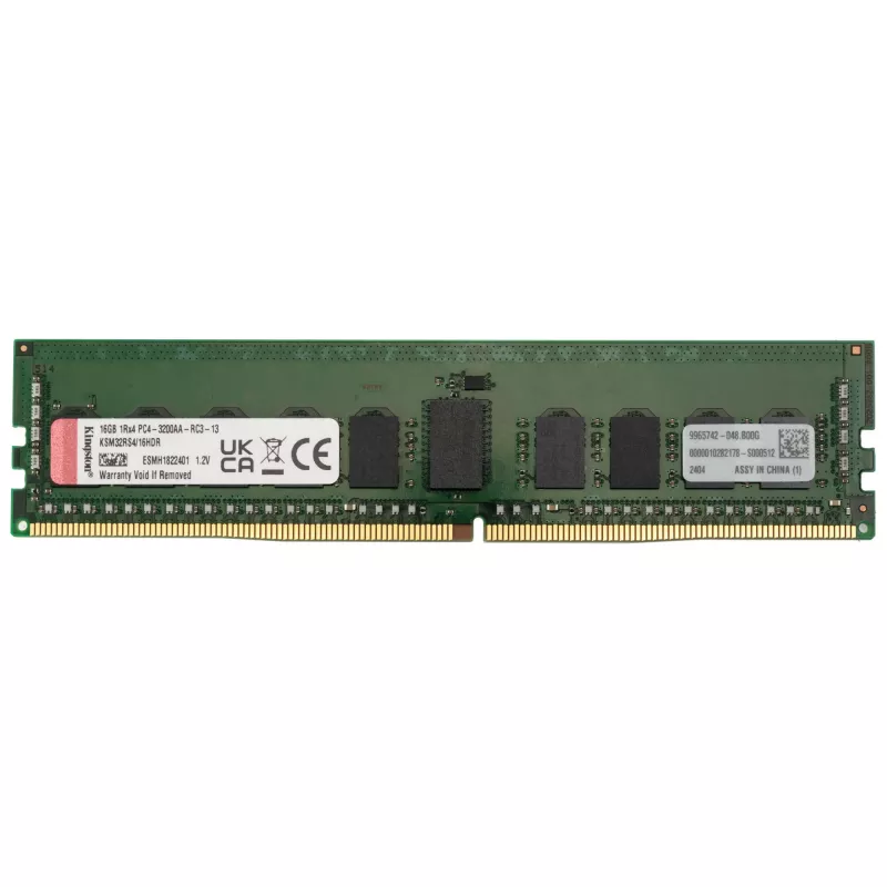 Kingston Server Premier - DDR4 - 16 GB - DIMM 288-PIN - 3200 MHz / PC4-25600 - CL22 - 1.2 V - registrová - parita - ECC