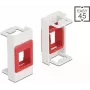 Držiak Keystone DeLOCK Easy 45 modul 22,5 x 45 mm biela/červená