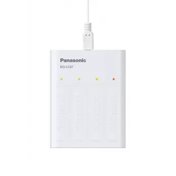 USB nabíjačka PANASONIC Eneloop Smartplus BQ-CC87 + 4x AA 2000 mAh (K-KJ87MCD40USB)