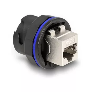 DeLOCK 67048 RJ45 Cat.6A vstavaná zásuvka / spojka, čierna