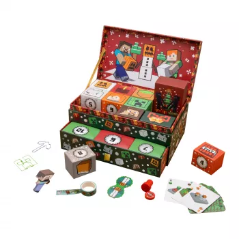 Adventný kalendár v úložnej krabici Paladone PP15749MCF Minecraft 24 prekvapení