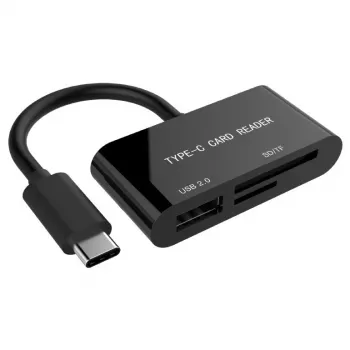 Čítačka kariet USB-C SDXC/Kombi/čierna