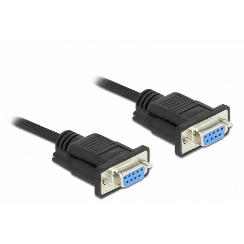 Sériový kábel DeLOCK 86608 čierny 1m RS-232 Sub-D9