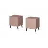 Nočný stolík cama meble NOVA 44x40x52 cm ružová matná, 1 zásuvka, rám 16 mm