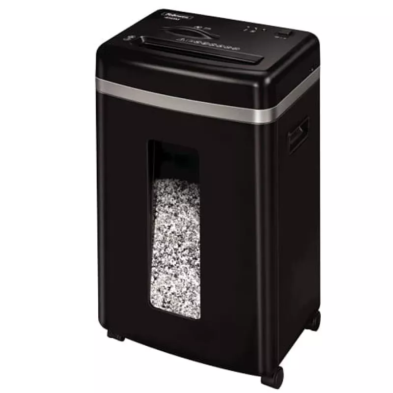 Skartovačka Fellowes Powershred 450M mikrostrih, kapacita 9 listov, 2 x 12 mm, 22-litrová nádoba, čierna