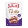 Mokré krmivo pre psov RINTI Filetto kuracie filé s kačacími srdiečkami, 100 g vrecko, kompletné krmivo, 14 % bielkovín, 1 % tuku, 82 % vlhkosti