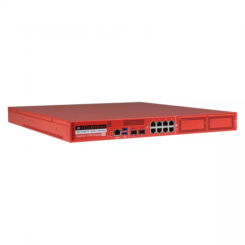 Securepoint RC1000R G5 Security UTM Appliance, 30 Gbit/s, 3,5 Gbit/s, 1000 používateľov, AES, káblové pripojenie, RJ-45