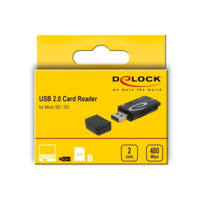 Čítačka kariet DeLOCK Mini USB 2.0 so slotom SD a Micro-SD