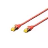Sieťový kábel Digitus CAT 6A S/FTP RJ-45 Cat6a 2m červený