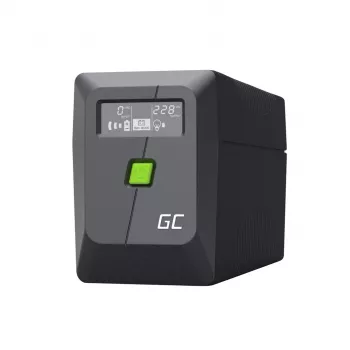 Green Cell UPS line-interactive 6,5 kVA, 360 W, 2 AC výstupy, 12 V 7 Ah VRLA, USB, tower, čierna