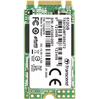 Transcend MTS552T2 - SSD - 512 GB - interné - M.2 2242 (obojstranné) (M.2 2242 (obojstranné)) - SATA 6Gb/s (TS512GMTS552T2)