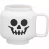LEGO hrnček SKELETON, 255 ml, biely, v kartóne z keramiky, v tvare hlavy LEGO minifigúrky, - 1 kus