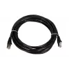 LAN patch kábel Extralink Cat5e FTP 5 m, medený krútený pár, RJ-45–RJ-45, čierny